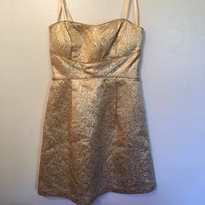 Gold Max & Cleo Dress. Size 6.